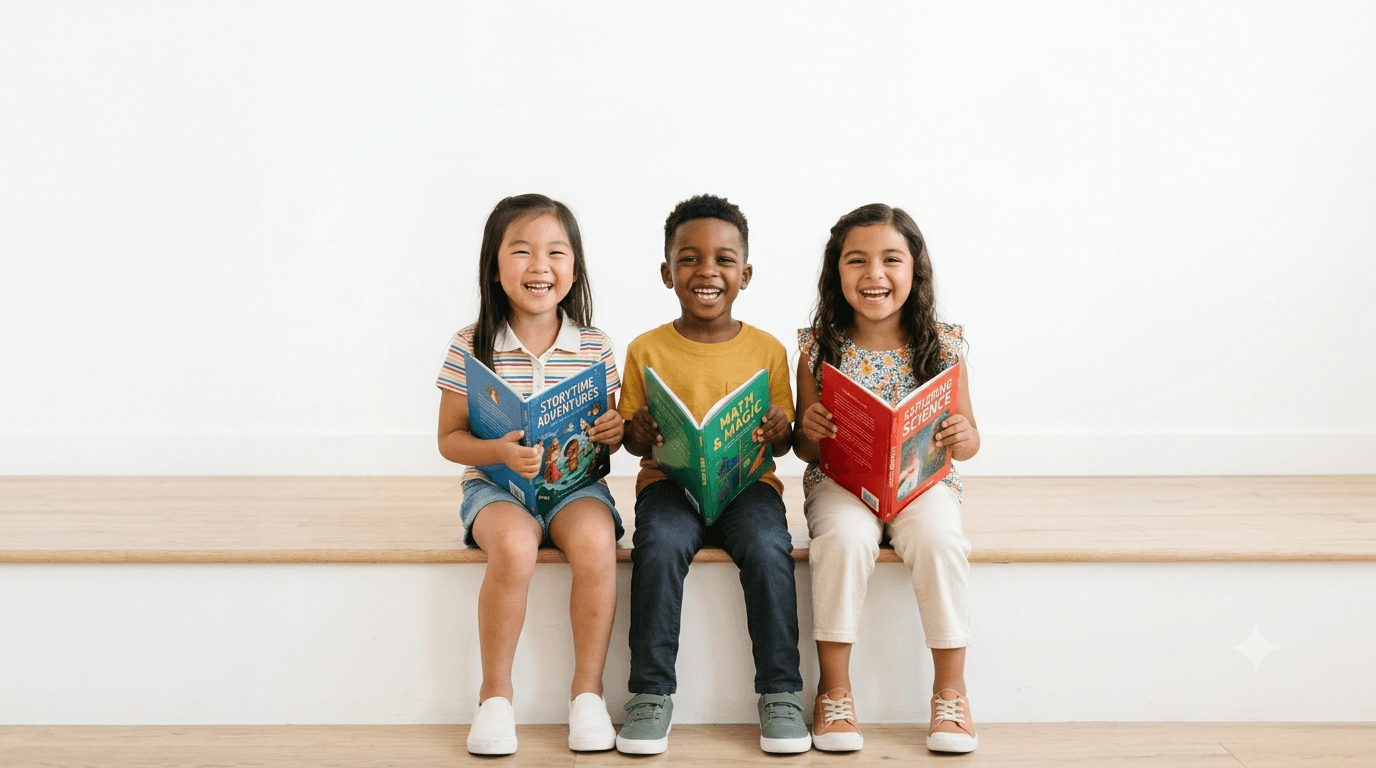 Children learning collaboratively in a classroom setting